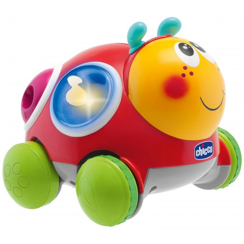 Развивающая игрушка Chicco Божья коровка на колёсиках "Вперед, ребята!"